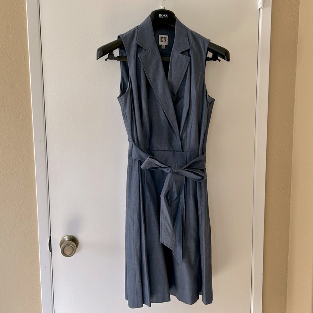 Ann Klein Faux Wrap Midi Dress